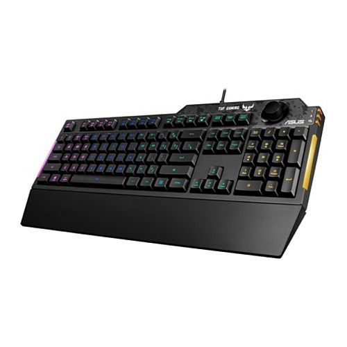Asus TUF GAMING K1 RGB Keyboard with Volume Knob, 19-key Rollover, Side Light Bar & Armoury Crate, Spill Resistant, Detachable Wrist Rest Asus TUF GAMING K1 RGB Keyboard with Volume Knob, 19-key Rollover, Side Light Bar & Armoury Crate, Spill Resistant, Detachable Wrist Rest